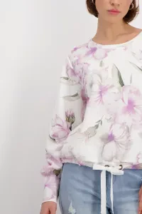 Sweatshirt with floral print