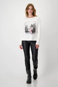 Long-sleeved shirt with photo print