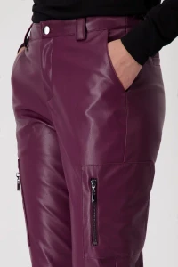 Faux leather pants