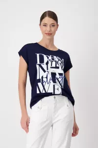 T Shirt mit Strass Schrift