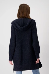 Boucle Jacke mit Kapuze