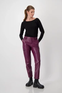 Faux leather pants