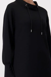 Dress with stand-up collar