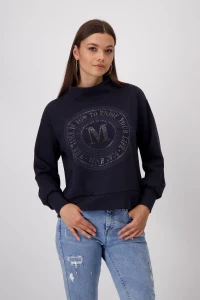 Emblem print sweatshirt