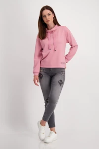 Stand-up collar sweatshirt