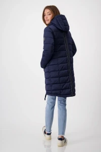 Quilted coat with patch