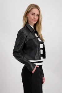 Imitation leather jacket