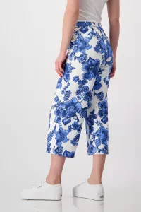 Flowered culotte trousers