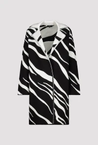 Reversible coat with tiger pattern