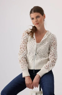 Crochet jacket with zip