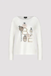 Shirt with perfume bottles print