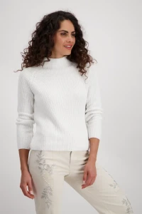 Basic stand-up collar jumper