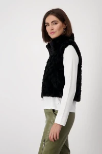 Cropped vest with pockets