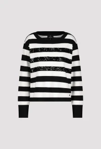 Sweatshirt with tone-on-tone sequins