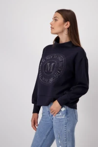 Emblem print sweatshirt