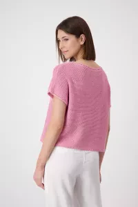 Knitted jumper with letter pattern 