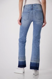 Bootcut Jeans mit Strass Steinen