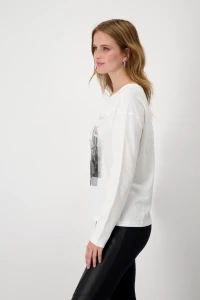 Long-sleeved shirt with photo print