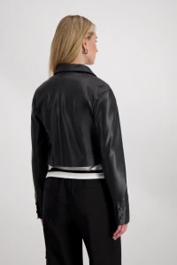 Imitation leather jacket