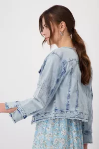 Frayed denim jacket