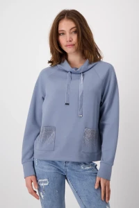 Sweatshirt with embellished pockets