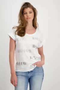 Shirt with decorative script