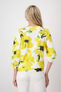 Long sleeve flowered sweatshirt