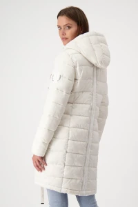 Quilted coat with hood