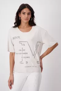 T-Shirt mit Strass Schrift