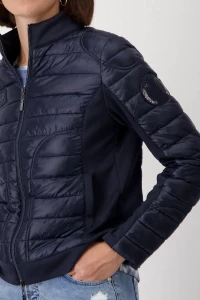 Quilted jacket with neoprene