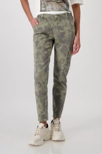 Camouflage trousers with flowers