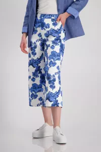 Flowered culotte trousers