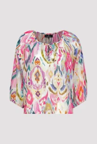 Airy blouse with ikat pattern