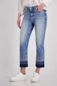 7/8 boot-cut jeans with rhinestones