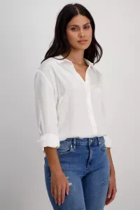 Satin Bluse zum Knöpfen