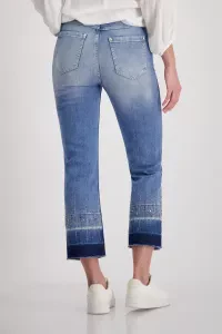 7/8 boot-cut jeans with rhinestones