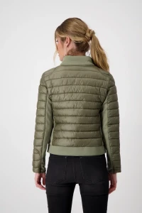 Quilted jacket with neoprene