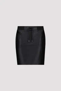 Leather-look mini skirt