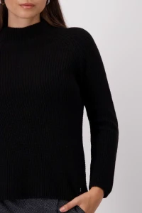 Basic Stehkragen Pullover