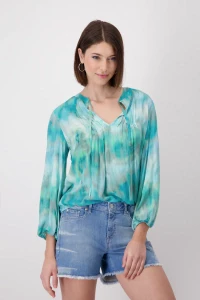 Luftige Bluse mit Batikmuster