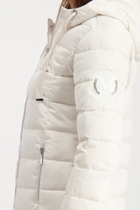 Quilted coat with hood