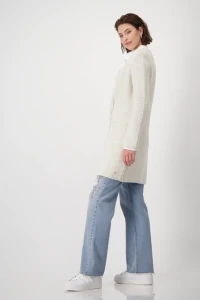 Knitted coat with lurex