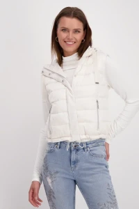 Quilted gilet with decorative band