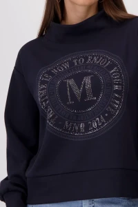 Emblem print sweatshirt