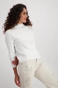 Basic Stehkragen Pullover