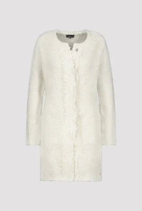 Knitted coat with lurex