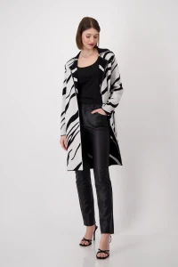 Reversible coat with tiger pattern