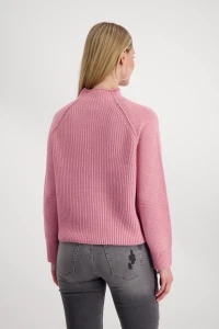 Jumper with mix of textures