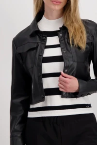 Imitation leather jacket