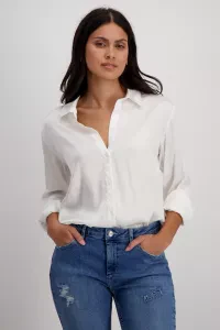 Satin Bluse zum Knöpfen